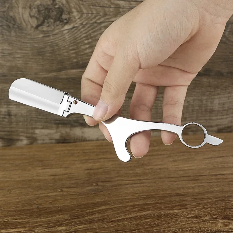 Maquinilla de afeitar de seguridad para hombres y mujeres, afeitado de cejas y barba, depilación suave, anillo de galvanoplastia, maquinilla de afeitar clásica, regalo de maquinilla de afeitar de peluquería