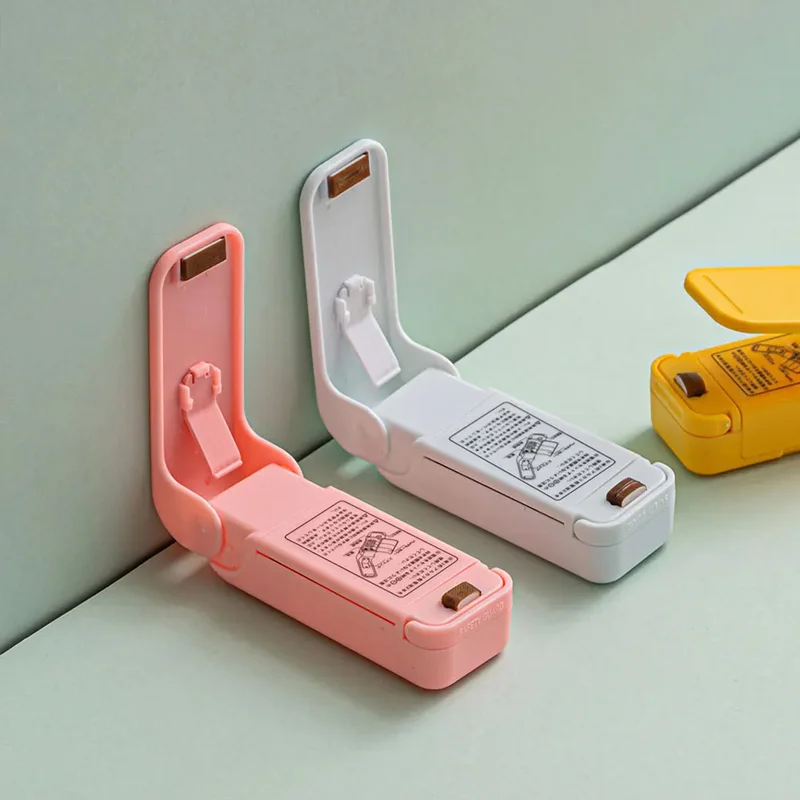 Mini sellador de embalaje, bolsa de plástico aislada para alimentos, sellado portátil para aperitivos, herramientas de cocina