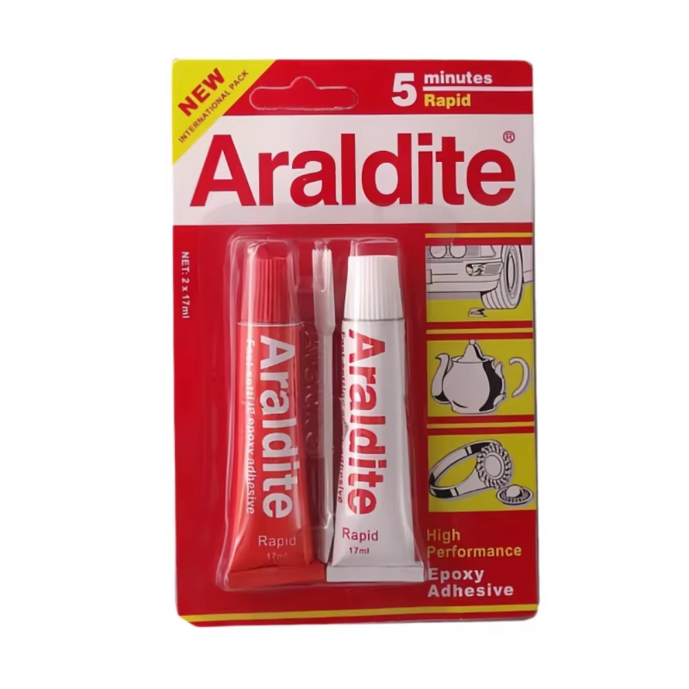 Adhésif professionnel pour bijoux en cristal, véritable Araldite, colle époxy AB transparente à séchage rapide de 5 minutes pour une liaison forte