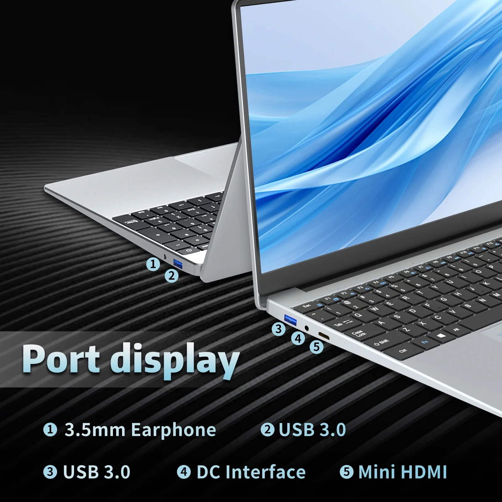 LENO NUOVO 15.6 "Laptop Portatile Intel N95 Windows11 32GB DDR4 2TB SSD 7500mAh Ufficio Notebook Pc Gamer con Impronta Digitale Retroilluminata