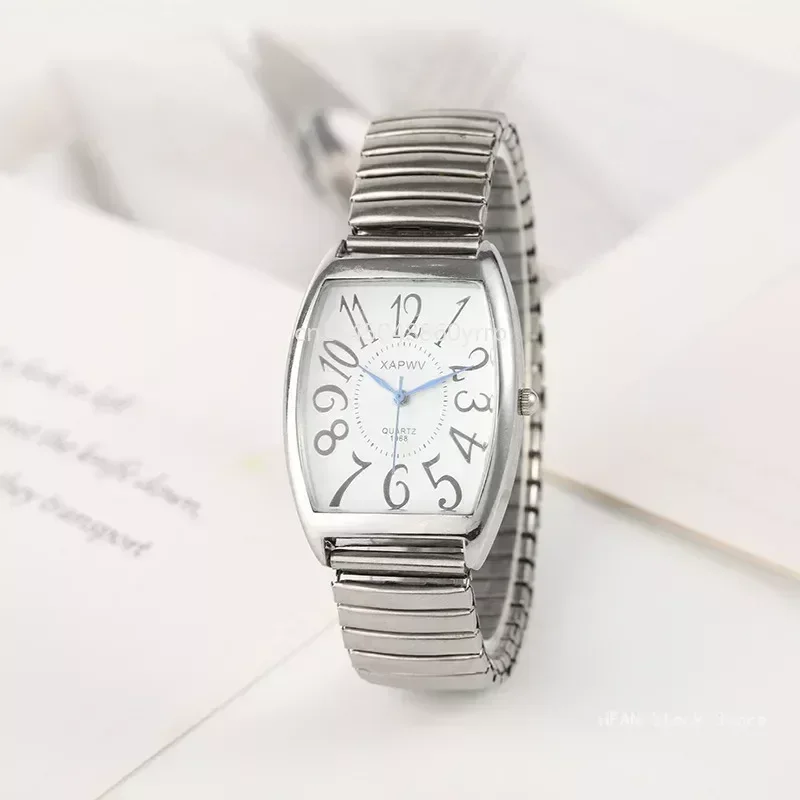 Nueva llegada, relojes de moda para mujer, reloj elástico para hombre, reloj de pulsera de cuarzo para hombre, relojes femeninos, reloj con banda elástica para parejas