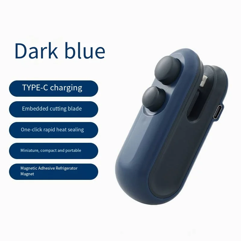 เครื่องซีลถุงขนาดเล็กแบบพกพา ชาร์จผ่าน USB เครื่องซีลความร้อนสำหรับถุงเก็บของ ถุงพลาสติก ถุงอาหาร คลิปหนีบถุง เครื่องซีลอาหารแบบมือถือ