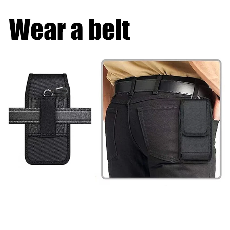 Bolsa vertical para celular com cinto pendurado, adequada para idosos e jovens, com tela grande e ultrafina