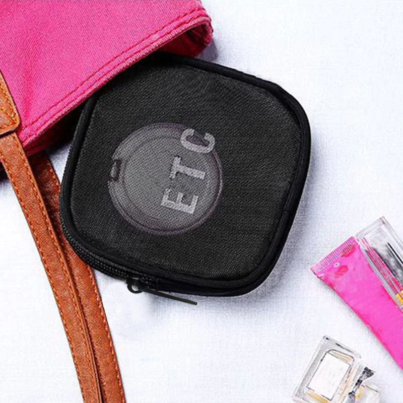 Miniature makeup bag - small size - portable - net fabric - large capacity - cosmetic storage bag - storage bag