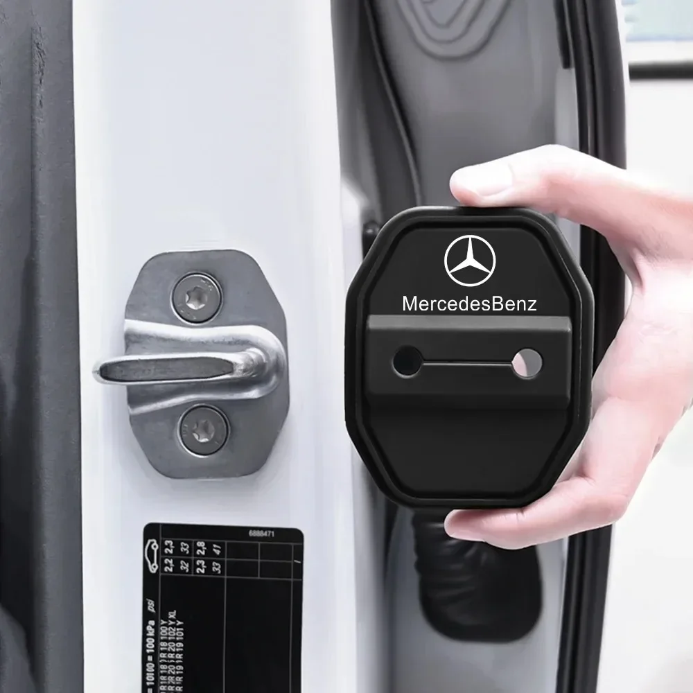 2/4 шт. силиконовая наклейка на дверной замок автомобиля AMG для Mercedes Benz AMG W204 W205 W210 W211 W212 W213 W167 W176 W463 GLC C63