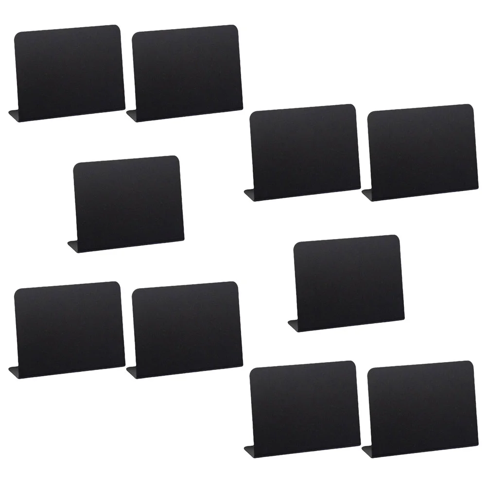 10 Pcs Mini Food Sign Black Writing Chalkboards Price Display Decorative Blackboard Menu Boards For PVC Multifunctional Message