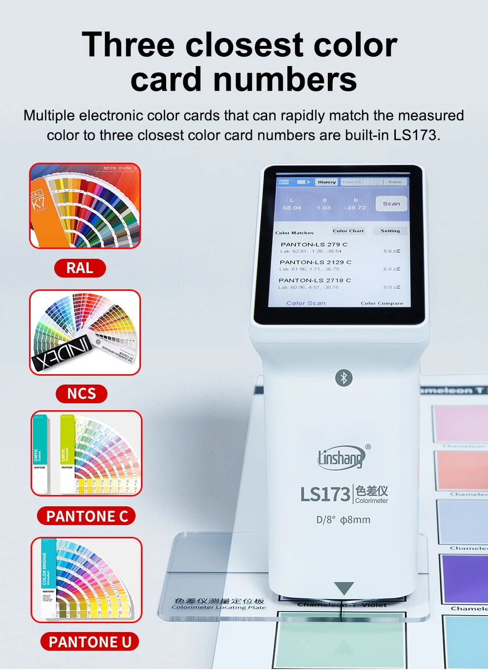 LS173 New Arrival Bluetooth Portable Colorimeter For Color Measurement