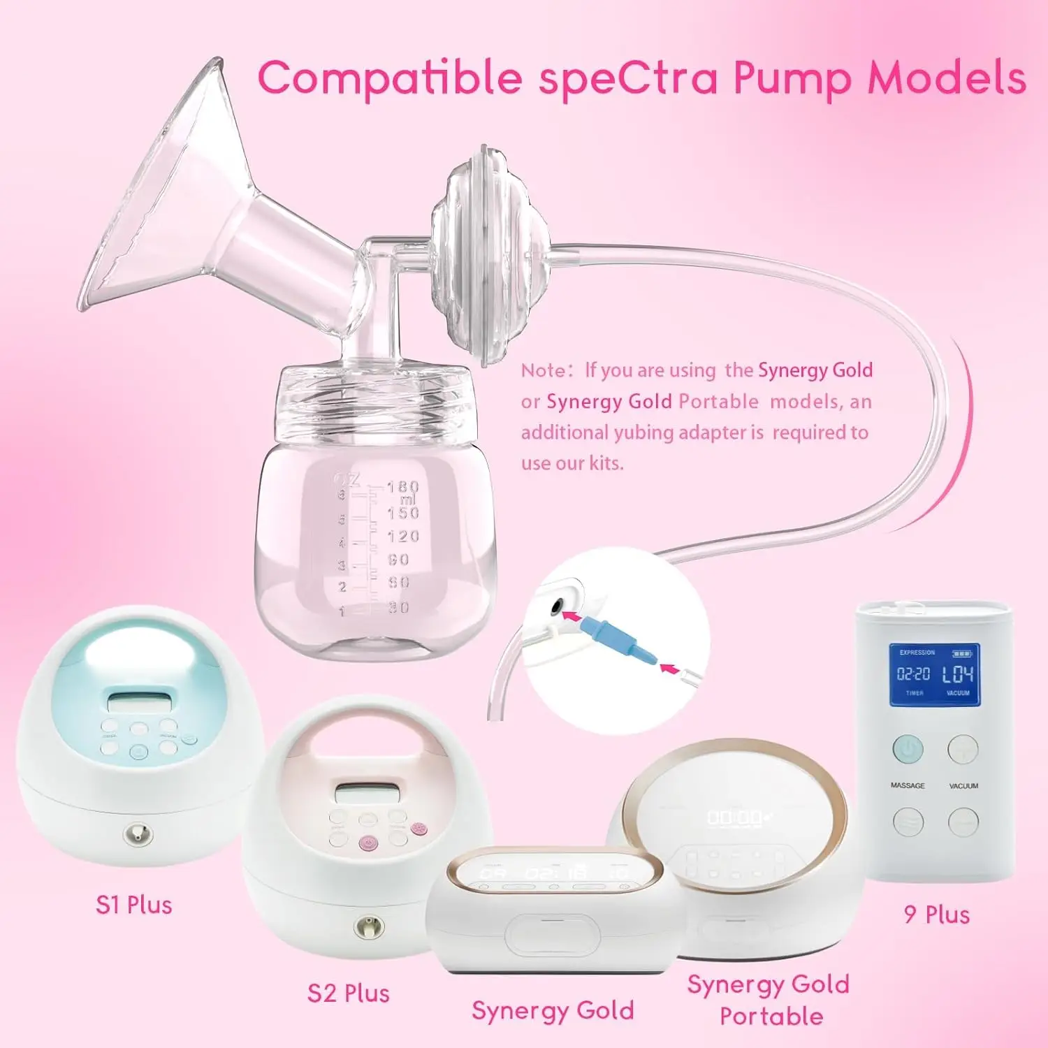 Protecteur de reflux, tubes et vannes à bec de canard, pièce de pompe de remplacement Compatible avec les pièces de rechange Spectra S1/S2/9Plus