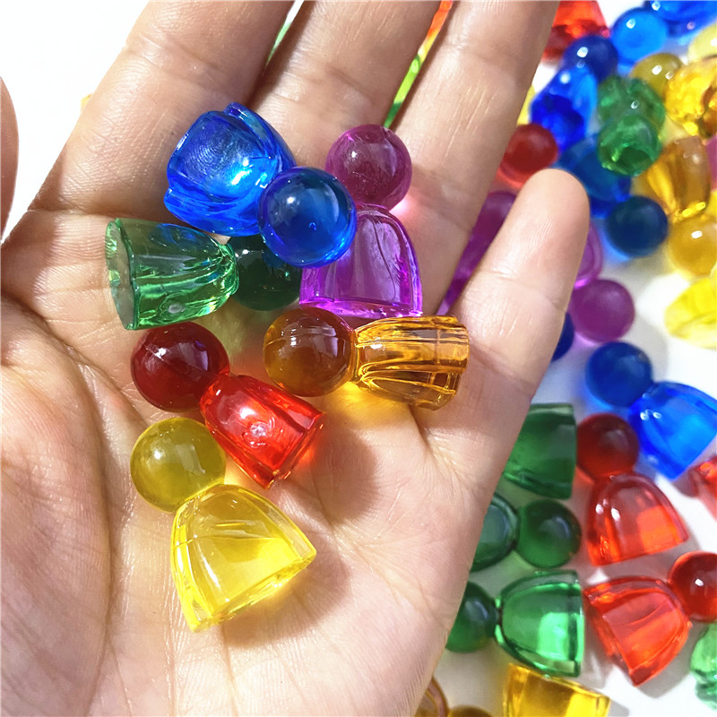 10pcs 24*16*12mm Games Markers Acrylic Colorful Humanoid Chess Pieces For Board Game Card Accessories