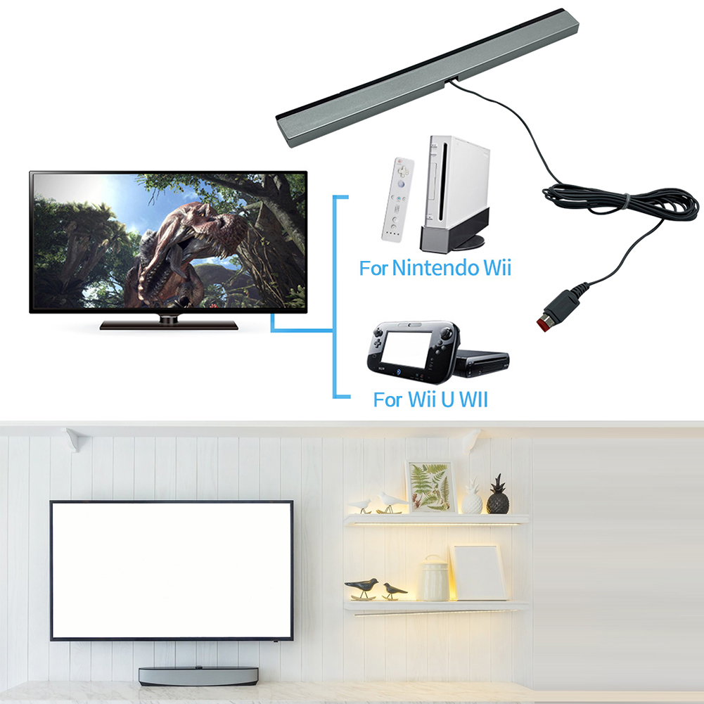 แถบเซ็นเซอร์ USB สำหรับ Nintendo wii/wii U คอนโซลอะไหล่อินฟราเรดทีวีเรย์แบบมีสายเซ็นเซอร์ระยะไกลบาร์ตัวเหนี่ยวนำอุปกรณ์เสริมเกม