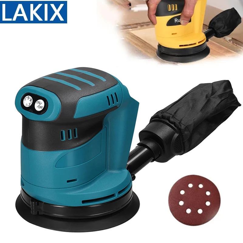 125mm Electric Metal Polishing Grinding Sanding Machine Wood Grinder Cordless Orbital Sander Car Polisher For Dewalt /Makita