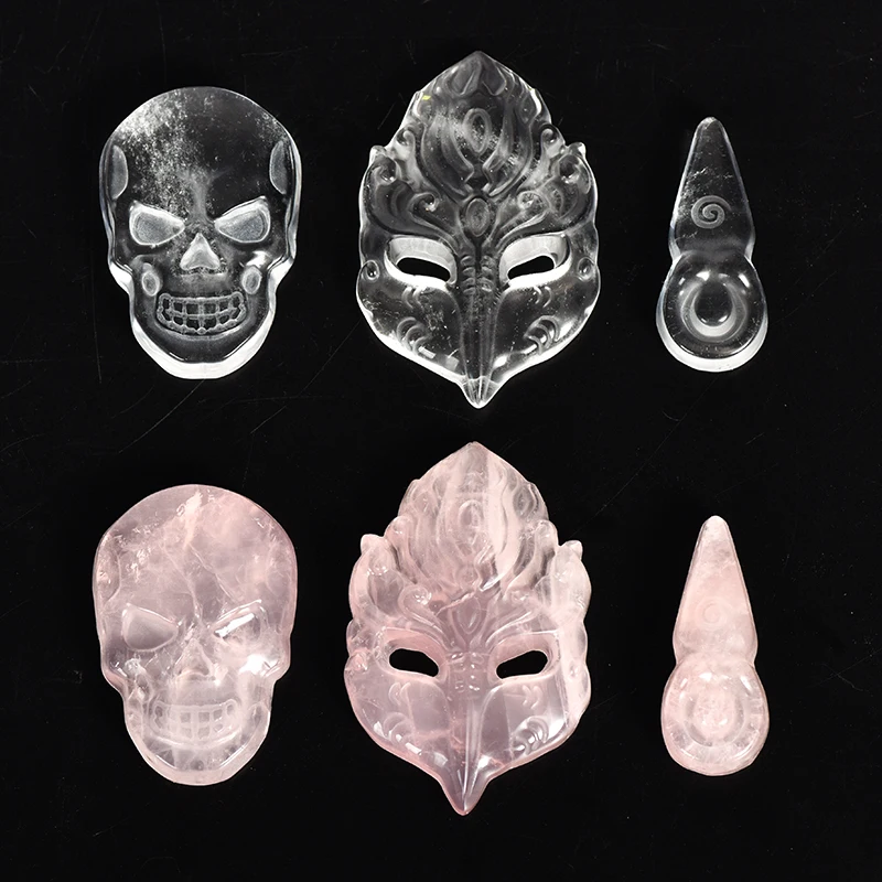 Máscara de raposa de cristalusa totem esculturas de caveira