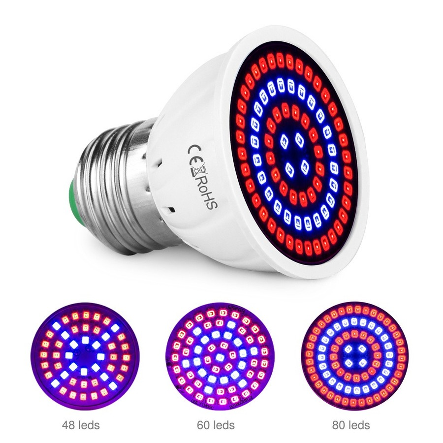 Muunnn LED-Wachstumslicht, Hydrokultur-Wachstumslicht, E27, LED-Wachstumslampe, Vollspektrum, 220 V, UV-Lampe, Pflanze, Blumensämling, hohe Qualität