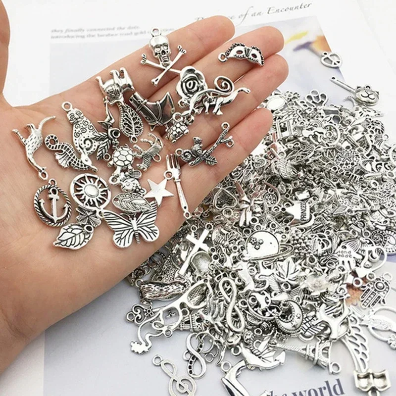 30/100pcs DIY ผสมการ์ตูนสัตว์ต้นไม้ Charms ลูกปัดสําหรับเครื่องประดับ DIY จี้สร้อยคอสร้อยข้อมืออุปกรณ์เสริม