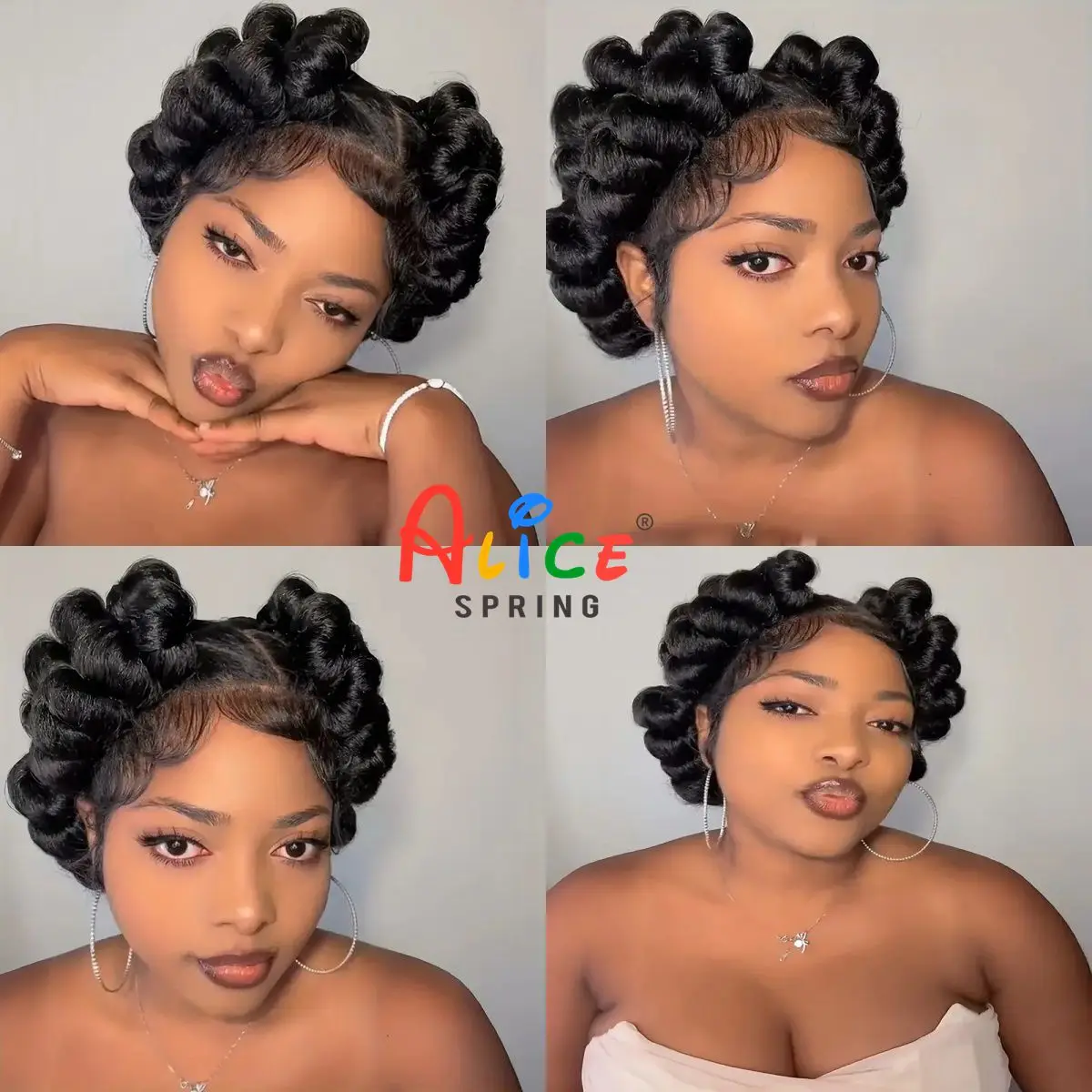 Pelucas trenzadas de encaje completo transparente de 6 pulgadas, pelucas cortas lindas hechas a mano Bantu de Color Natural, pelucas de encaje trenzado sintético, peluca con trenzas sin nudos