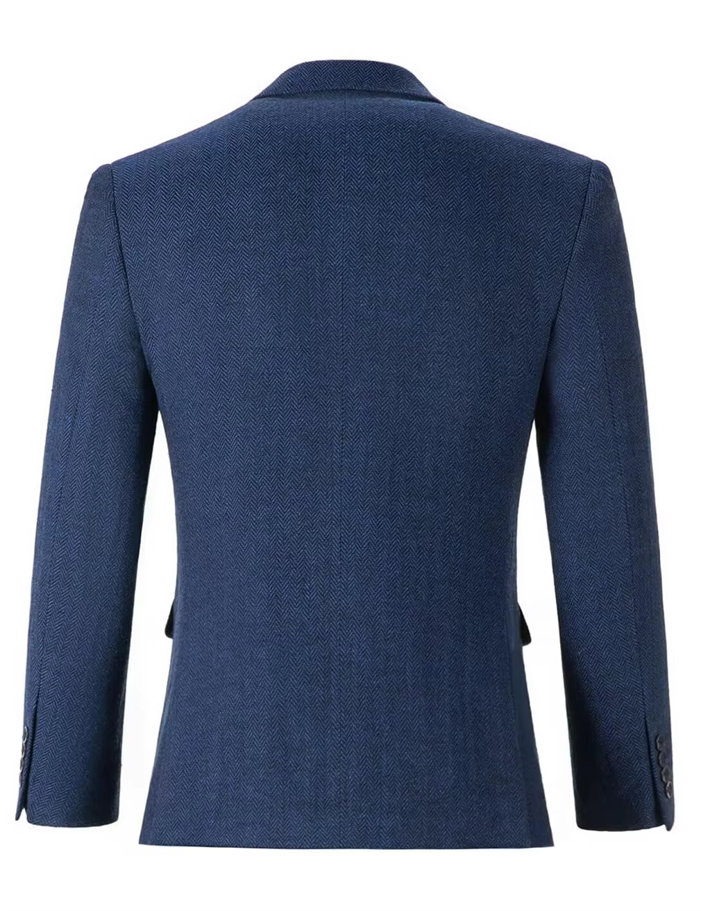 Retro britânico masculino terno 2 peças (blazer + colete + calças) único breasted terno jaqueta formal moda espinha de peixe casamento negócios