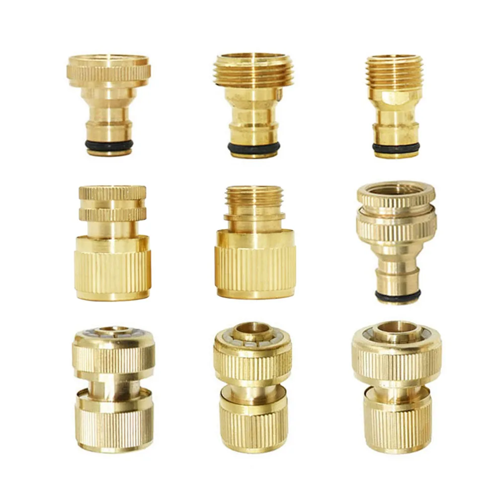 1/2 "3/4" 1 "Chủ Đề Đồng Đầu Nối Nhanh Tưới Vườn Adapter Tưới Nhỏ Giọt Đầu Vòi Bằng Đồng Đầu Nối Nhanh Ống Nối 1 Cái
