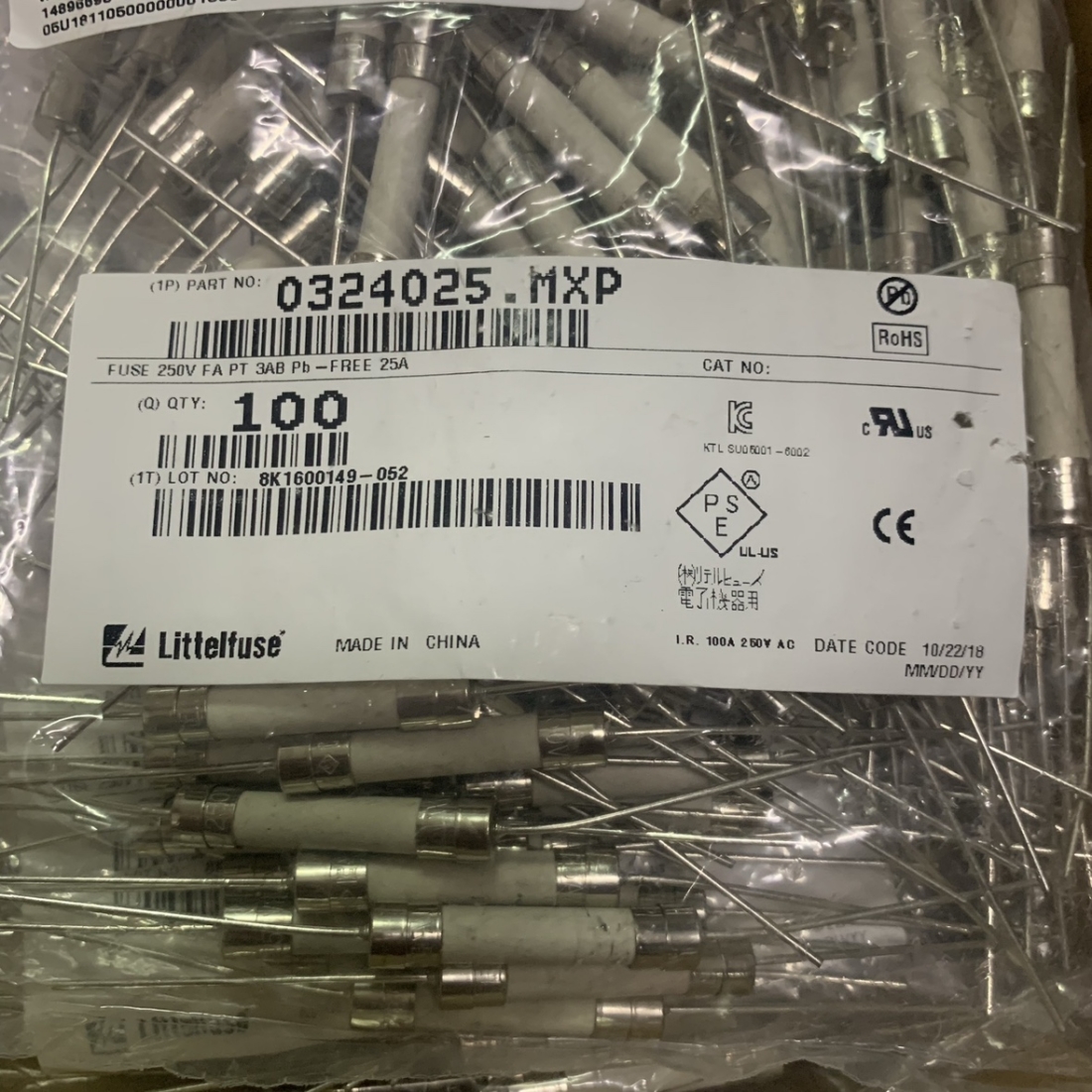 5PCS Original LF Flink keramik Sicherung Rohr Mit pin 6X30 6x32MM 250V 5A 8A 10A 12A 15A 20A 25A 30A 40A 324 Flitrakte Sicherung