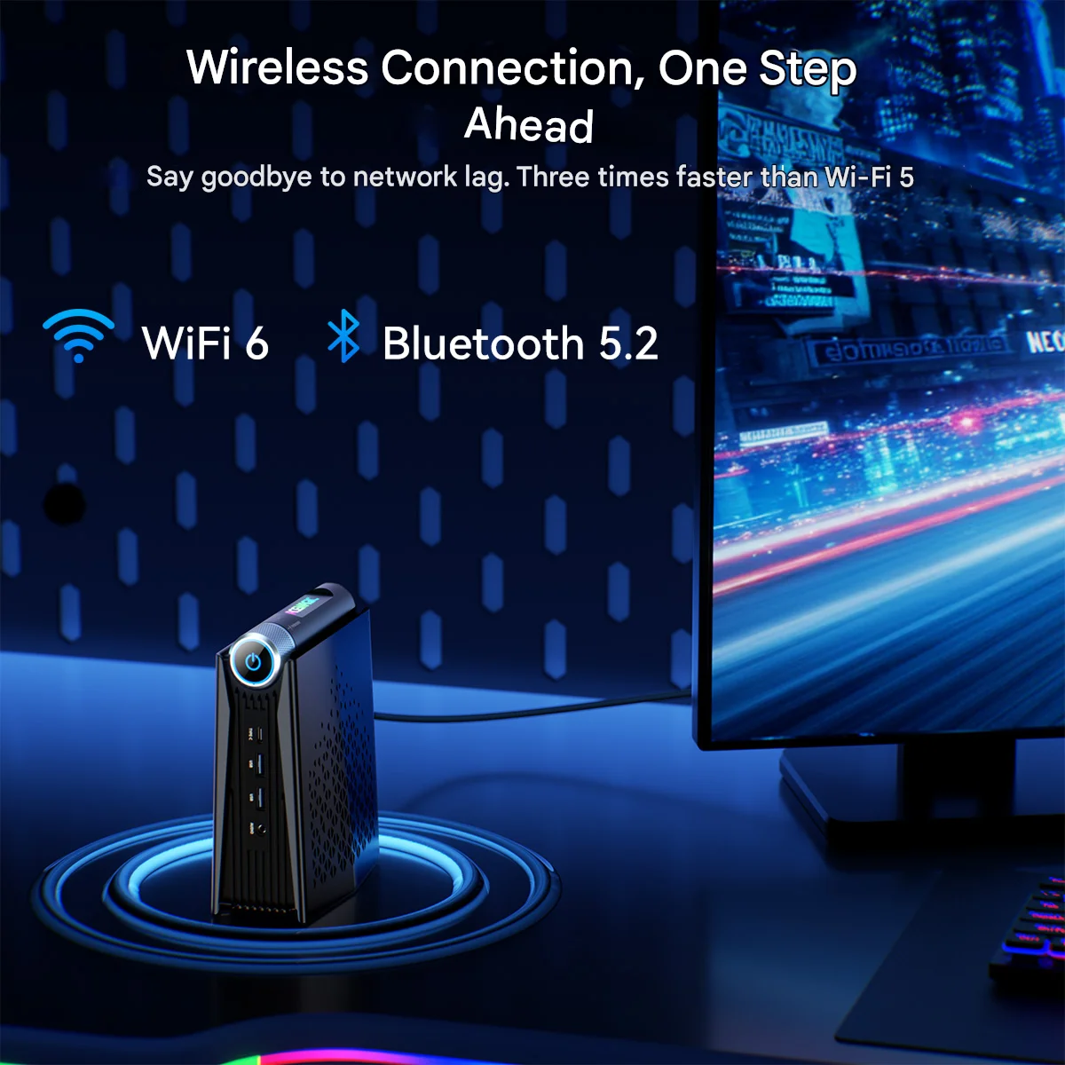 ACEMAGIC S3A Mini PC Gaming AMD R7 8745HS/8845HS R9 8945HS RAM 32GB DDR5 1TB SSD Komputer dla graczy Sterowanie oświetleniem RGB WiFi6 BT5.2