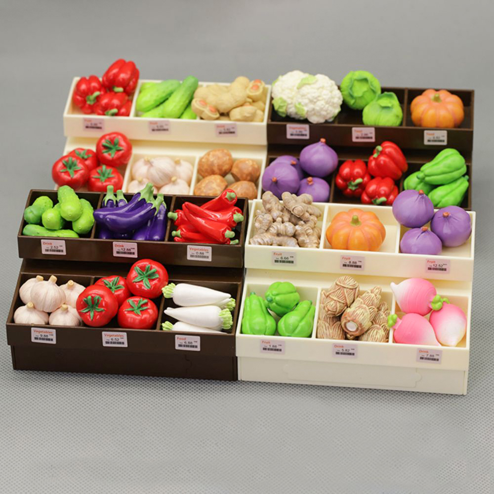 1/12 Miniatur Möbel Simulation Obst Snack Rack Modell Puppenhaus Micro Lebensmittel Verkauf Regal Schießen Prop Küche Spielzeug Geschenk