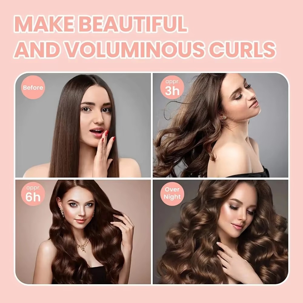 Accessori per capelli Riccioli senza calore Bellezza Donne Prodotti ricci Bigodino per capelli Arricciatura in gomma Strumenti per parrucchiere per il sonno Rulli in schiuma per capelli
