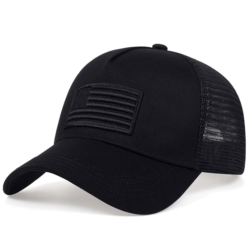 Gorras de red de béisbol con bordado de bandera americana a la moda, sombreros informales ajustables para exteriores para primavera y verano, sombrero protector solar