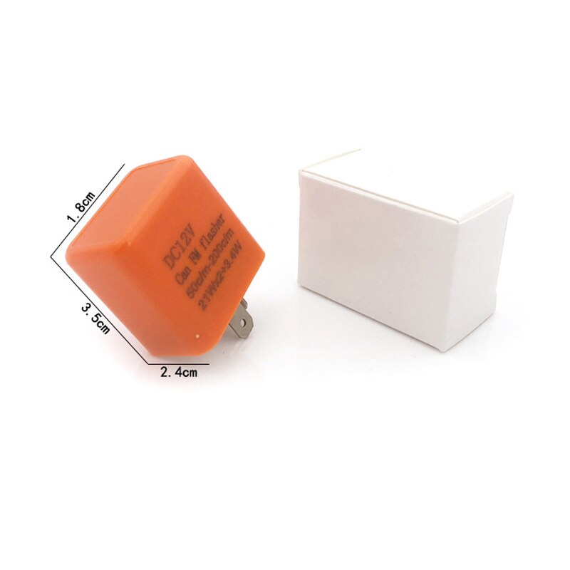 Relé intermitente electrónico LED de 2 pines ajustable de velocidad de 12V para señal de giro de motocicleta reemplazo directo advertencia de peligro Universal