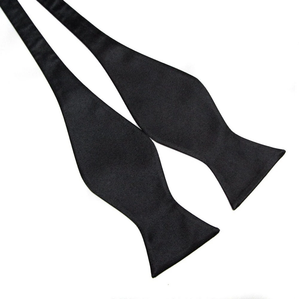 Papillon regolabile in raso da uomo Papillon automatico Tinta unita Papillon vintage da uomo Classico business Cravatte per feste di nozze Bowknot regalo