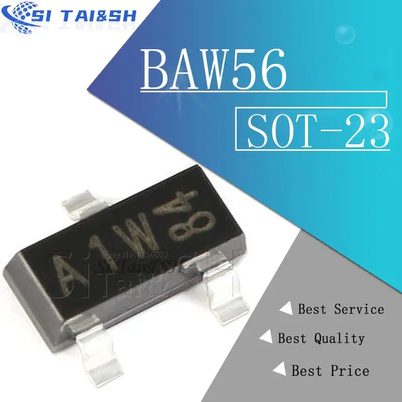 Si Tai&SH 100 Stück BAW56 SOT-23 A1 A1t SOT23 Neues Original-Datensystem
