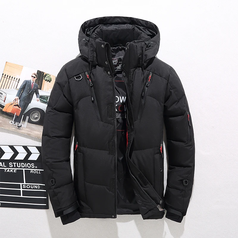 High Quality Overcoat Fashion Down Jacket Men Winter Warm Jacket White Duck Down Parka Men's Hooded Thick Down Coat M-5XL