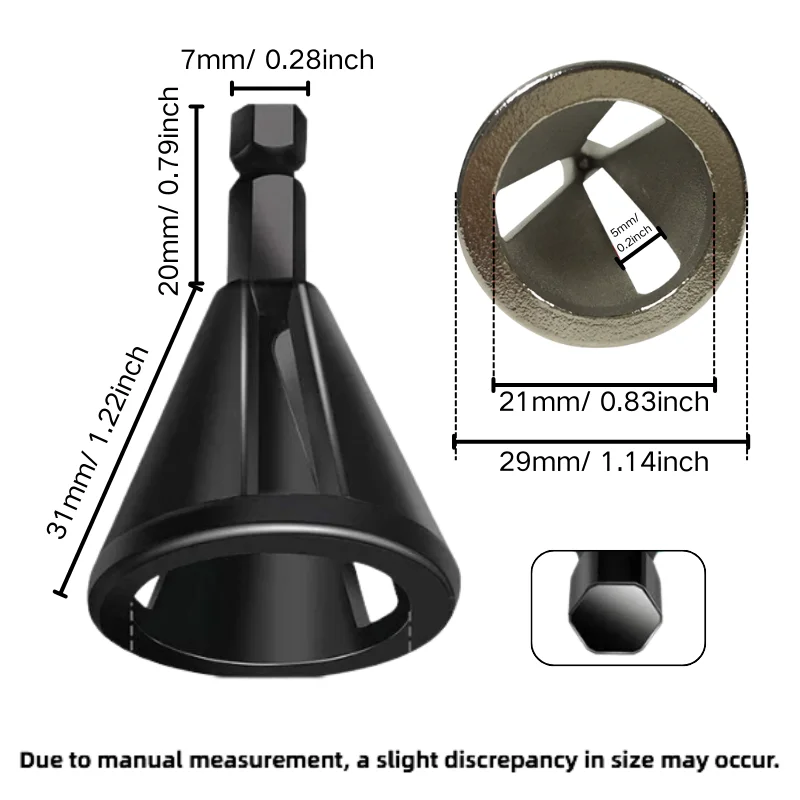 1pc Drill Bit Deburring External Chamfer Tool Hexagonal Handle ScrewRepair Drill Chuck Angle Trimming tool for Various Materials