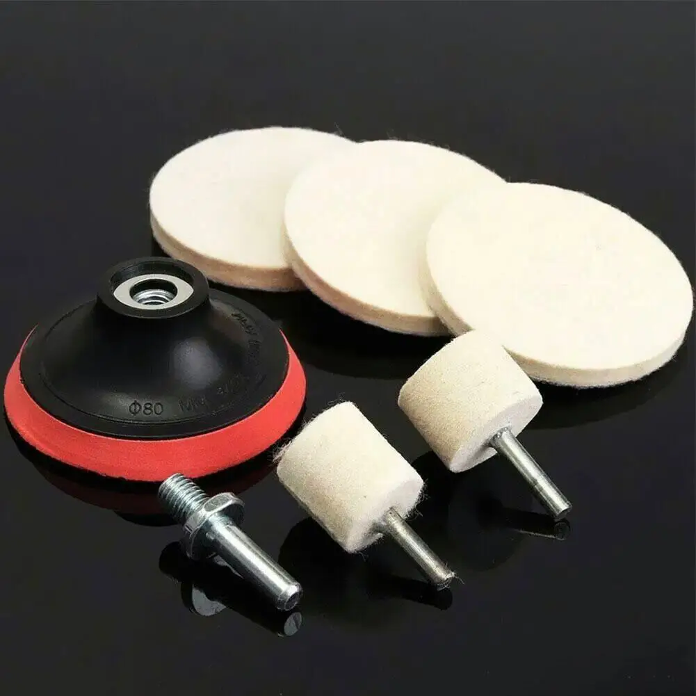 8 ชิ้น/เซ็ต 4 OZ ผงซีเรียมออกไซด์นาฬิกากระจกหน้าจอ Windows ชุดขัดทําความสะอาด Scratch Removal Polishing Backing Pad