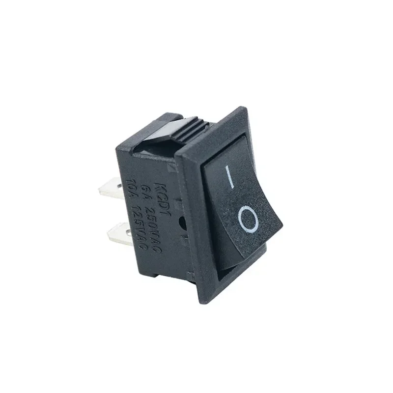 5 uds interruptor de botón 10x15mm SPST 3Pin 3A 250V KCD11 Mini interruptor basculante de encendido/apagado a presión 10MM * 15MM negro rojo y blanco DIY