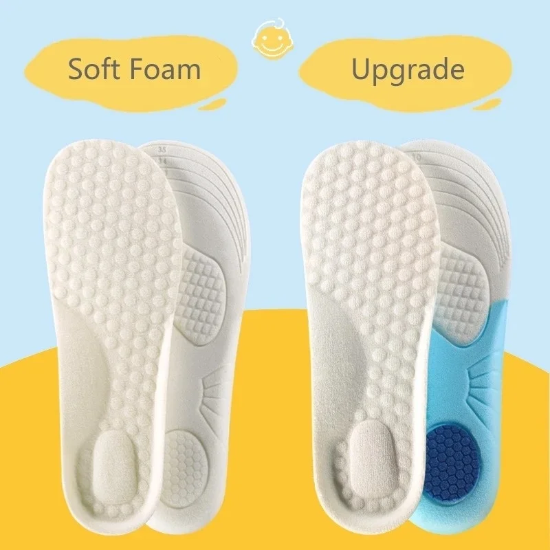 เด็ก Orthopedic Insoles สำหรับเด็ก Plantar Fasciitis Arch สนับสนุน Orthotic Comfort รองเท้าโฟมหน่วยความจำกีฬา Running Insole