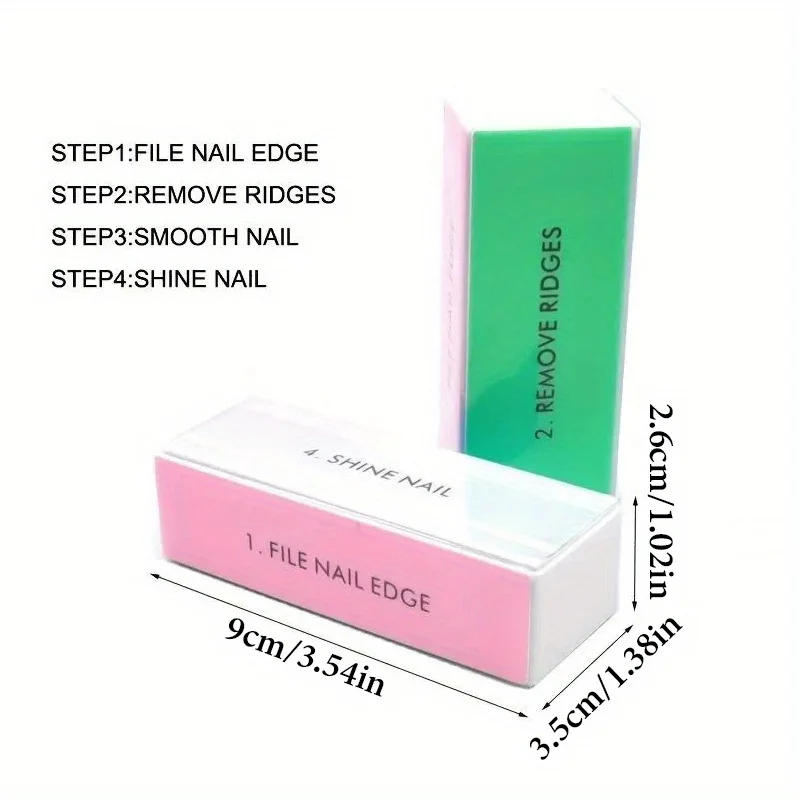 1/3/5 ชิ้น/เซ็ตเล็บบัฟเฟอร์ 4 WAY สีสัน Buffing BLOCK Shine ขัดเล็บ Buffing แฟ้มเล็บ Sanding