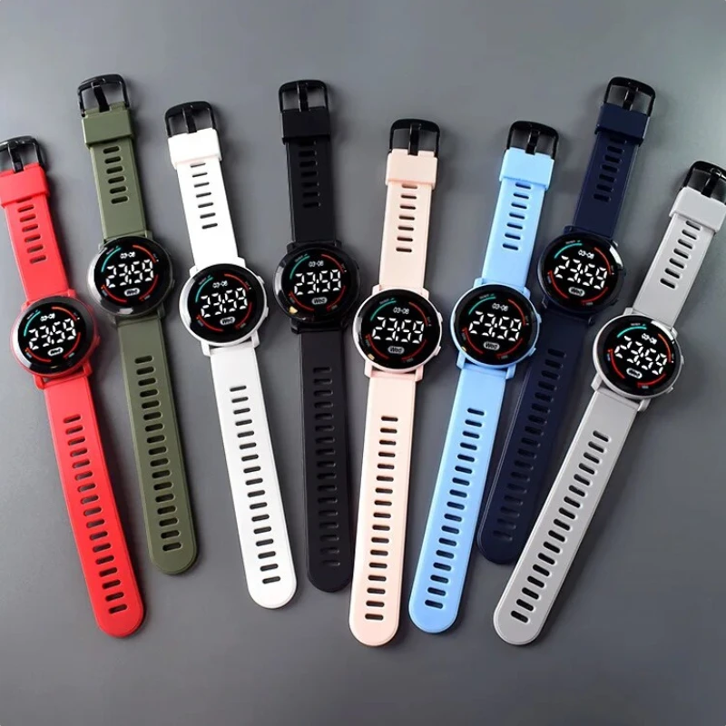Relojes de pareja, reloj Digital LED de moda para hombres y mujeres, reloj deportivo informal de silicona, reloj electrónico, nuevo reloj para estudiantes para niños y niñas