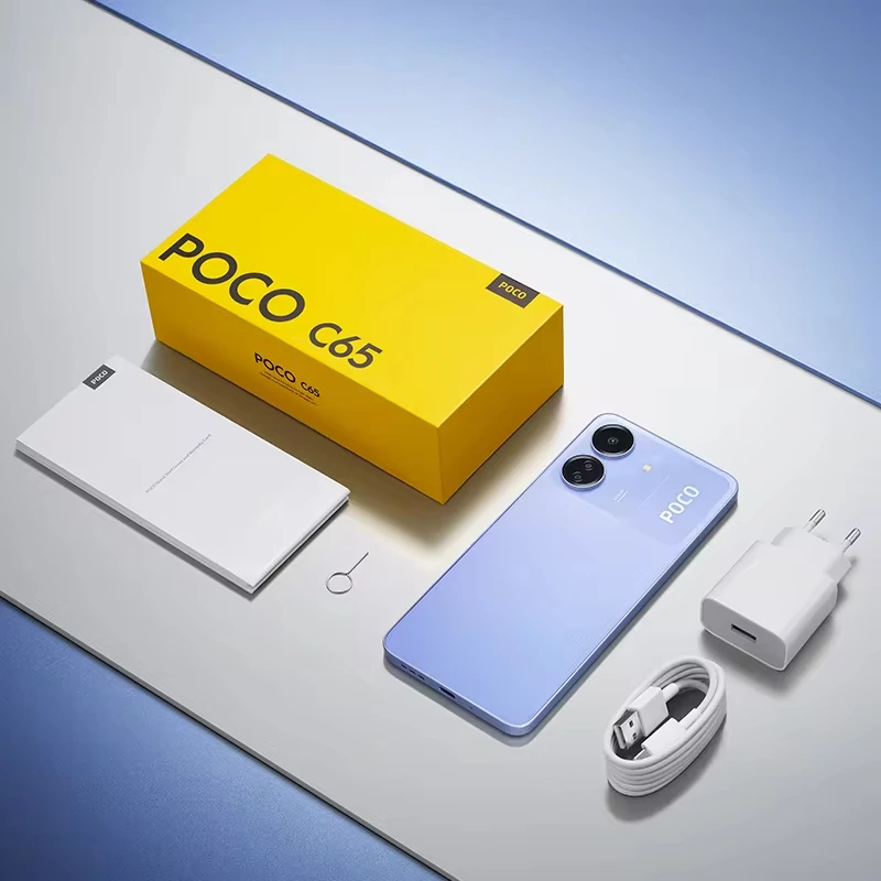Versão global poco c65 nfc smartphone mediatek helio g85 6.74 "90hz display 50mp câmera tripla 5000mah bateria