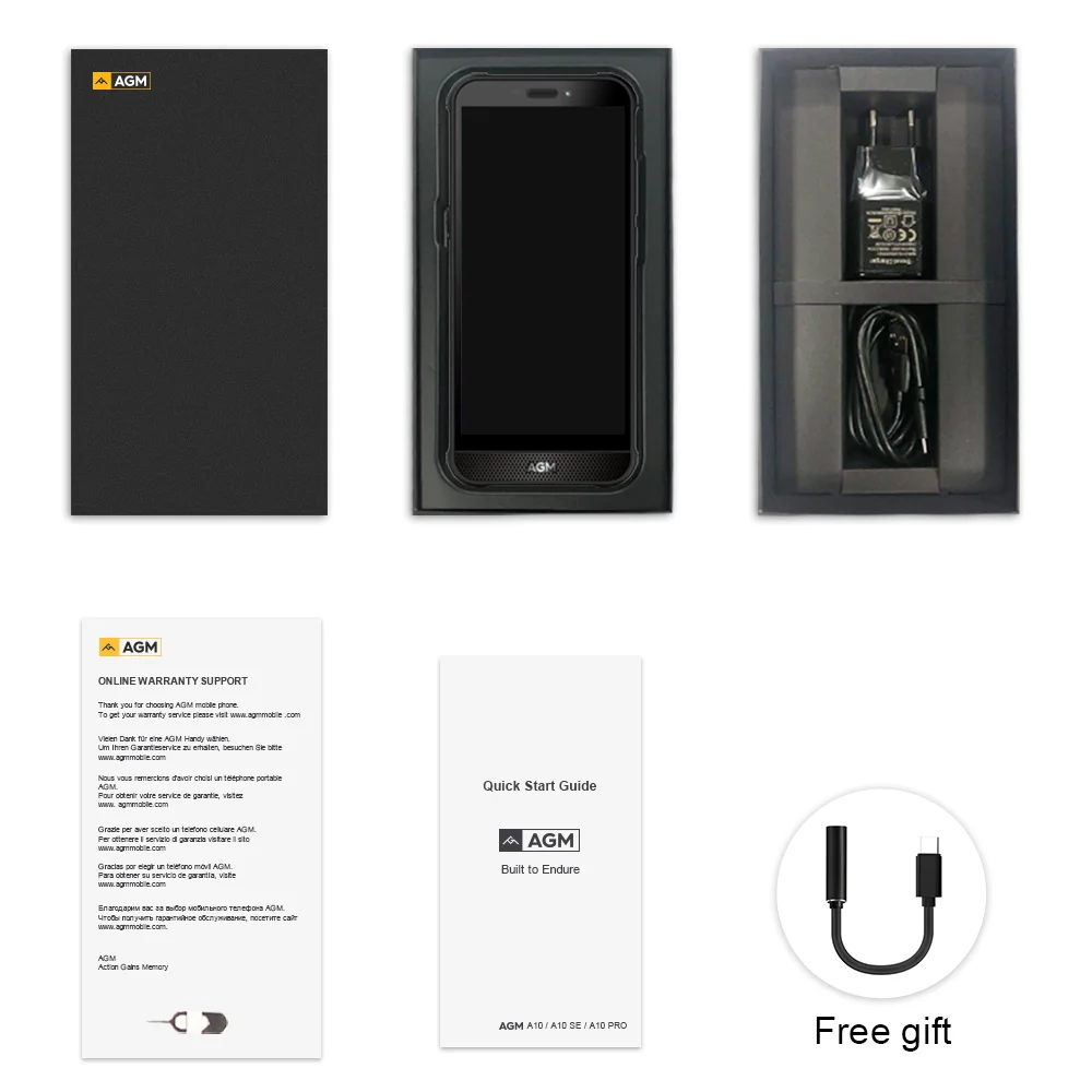 Smartphone resistente AGM A10 5,7 pulgadas 3/4GB+64G IP68 teléfono móvil resistente al agua con altavoz frontal y NFC