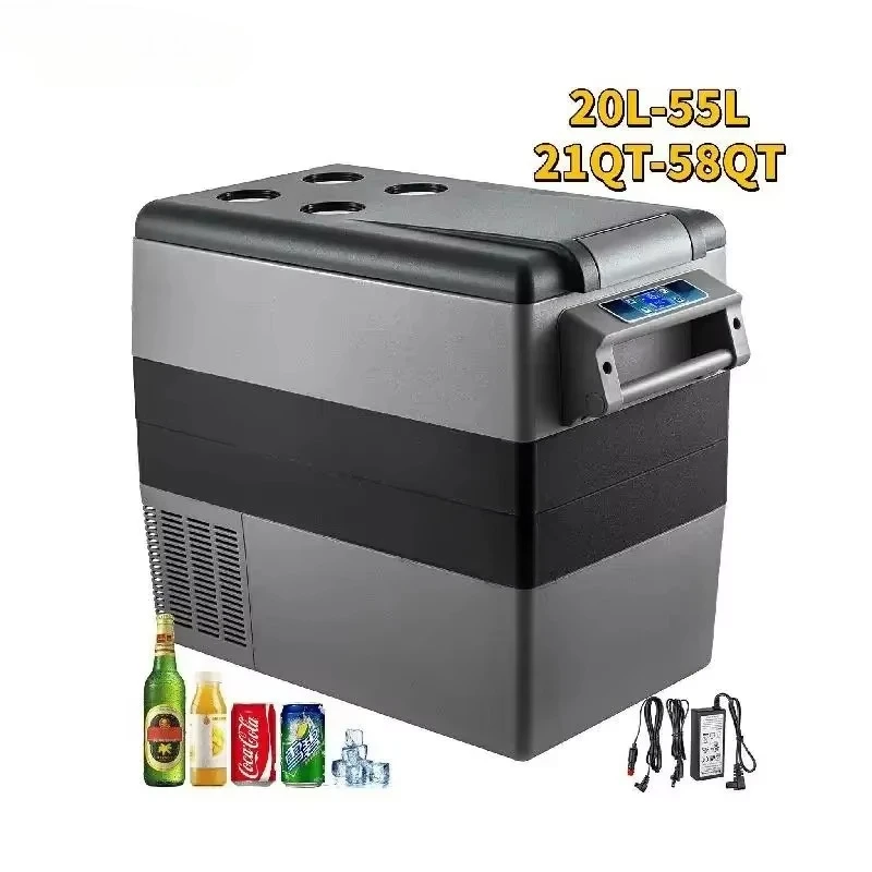 SIHAO Kühlschrank, Auto-Gefrierschrank, 22–45 l, Kompressorkühler, 12/24 V DC, 110–240 V, Mini-Kühlschrank für Reisen, Camping, Outdoor, LKW