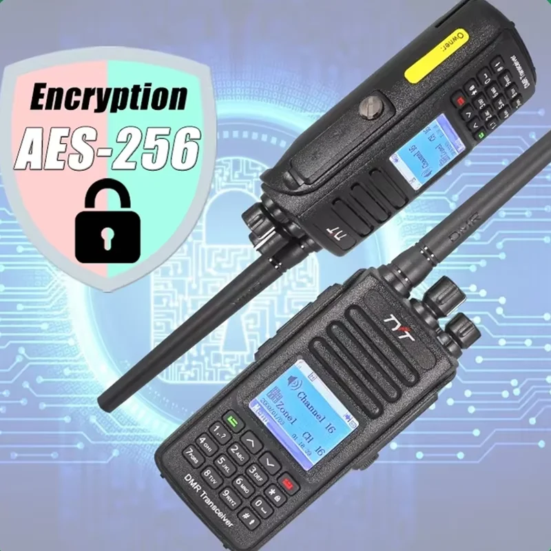 TYT MD-UV390 Plus DMR デジタルトランシーバー 5W/10W GPS AES256 暗号化オプション IP67 防水 VHF UHF 3000 LCD MDUV390 ラジオ