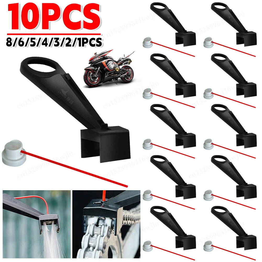 1-10PCS รถจักรยานยนต์ CHAIN Lube Applicator Mess-Free CHAIN WAX ทําความสะอาดโซ่สิ่งที่แนบมารถจักรยานยนต์โซ่ Oiler สเปรย์เกียร์