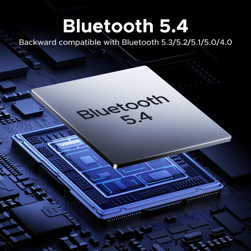 UGREEN USB Bluetooth 5.4 Адаптер WiFi6 2-в-1 5G и 2,4G USB-адаптер для настольного ПК, ноутбука, приемника, USB-передатчика