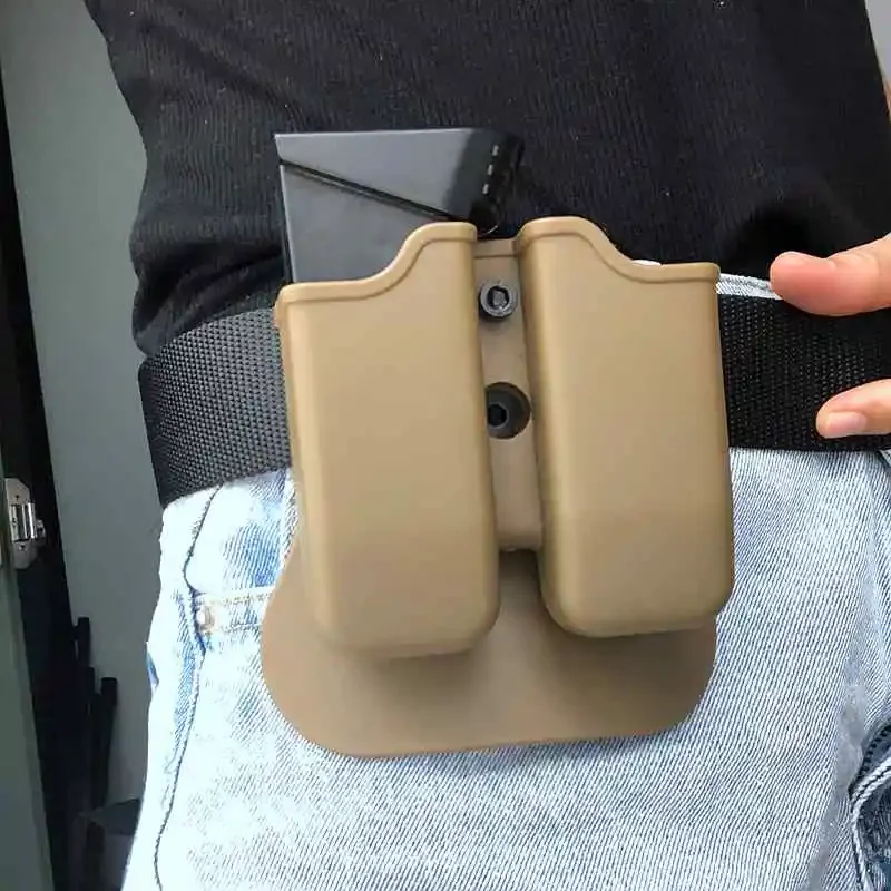 Portarrollos doble Universal 9mm.40 Mag funda para Glock 17 Beretta M9 M92 USP Paddle Magazine bolsa