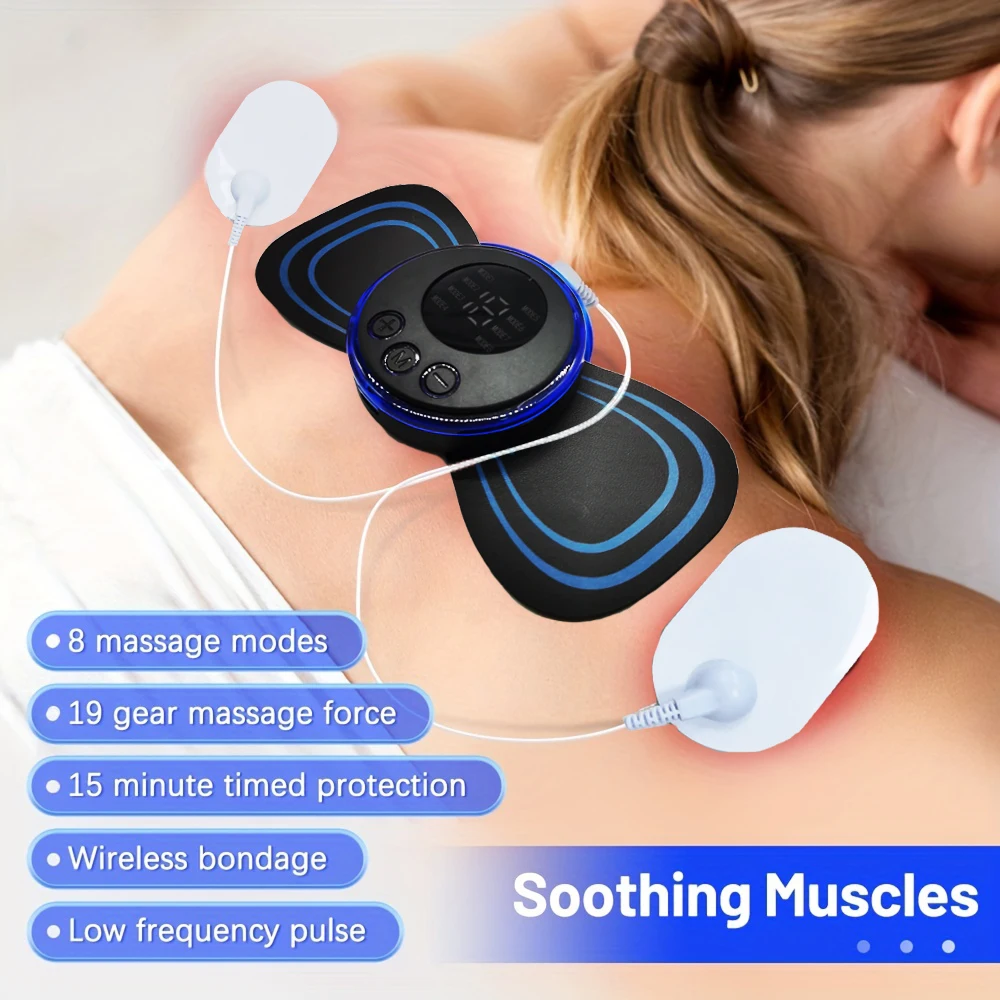 8 modi oplaadbare nek massager met afstandsbediening EMS lage frequentie puls massager voor spierrelaxatie de pijn