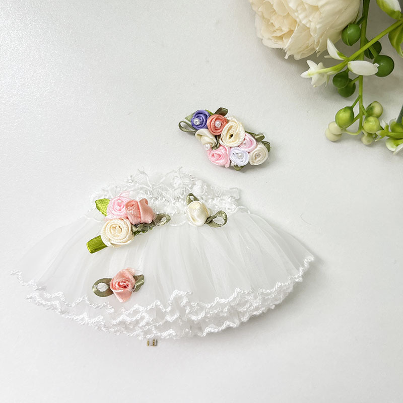 17 см милая мини-плюшевая кукла, одежда, аксессуары для кукол Labubu II Idol, цветочная фея, свадебное платье, одежда, сделай сам, подарок для детей