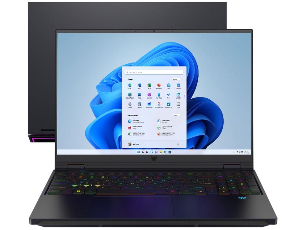 Notebook Gamer Acer Predator Helios Intel Core i7 1TB SSD 32GB RAM 16" 240Hz NVIDIA RTX 4070 8GB Windows 11 PH16-72-72JA