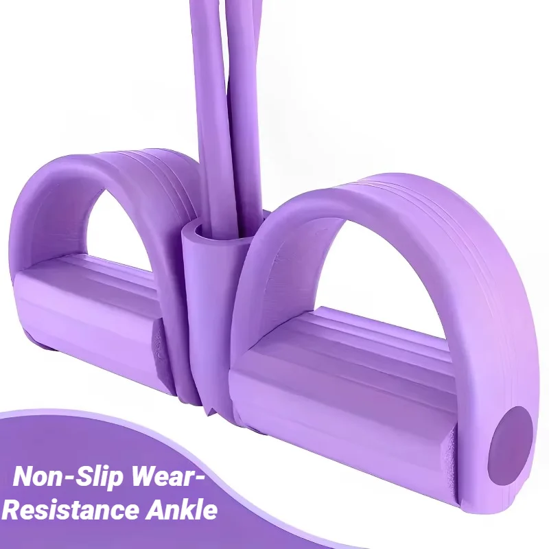 Tensor de Pedal de cuatro tubos, equipo multifuncional de Fitness para el hogar, Yoga, refuerzo Abdominal, banda elástica, cuerda de tensión