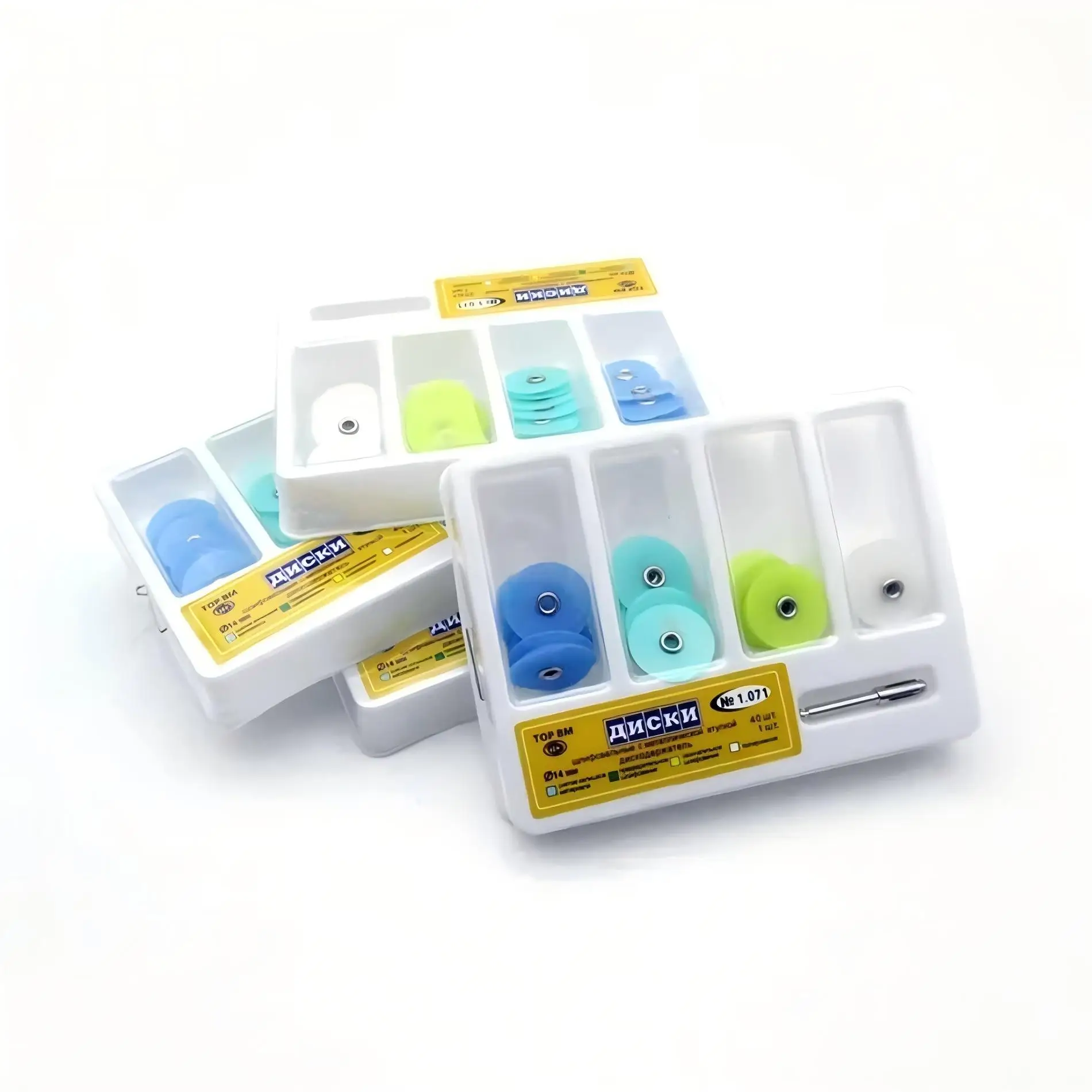 Die gleiche Denta 1.071 Polierscheibe, 40 Gummi-Polierbleche zum Zahnaufhellen, jede Box, Denta-Verbrauchsmaterialien