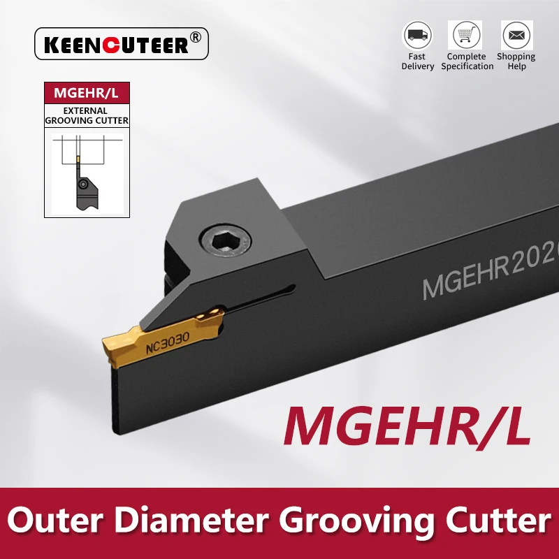 MGEHR1010 MGEHR/L1212 MGEHR1616 MGEHR2020 MGEHR2525 MGEHR3232 External Grooving Tool Holder CNC Slotting Turning Tool Boring Bar