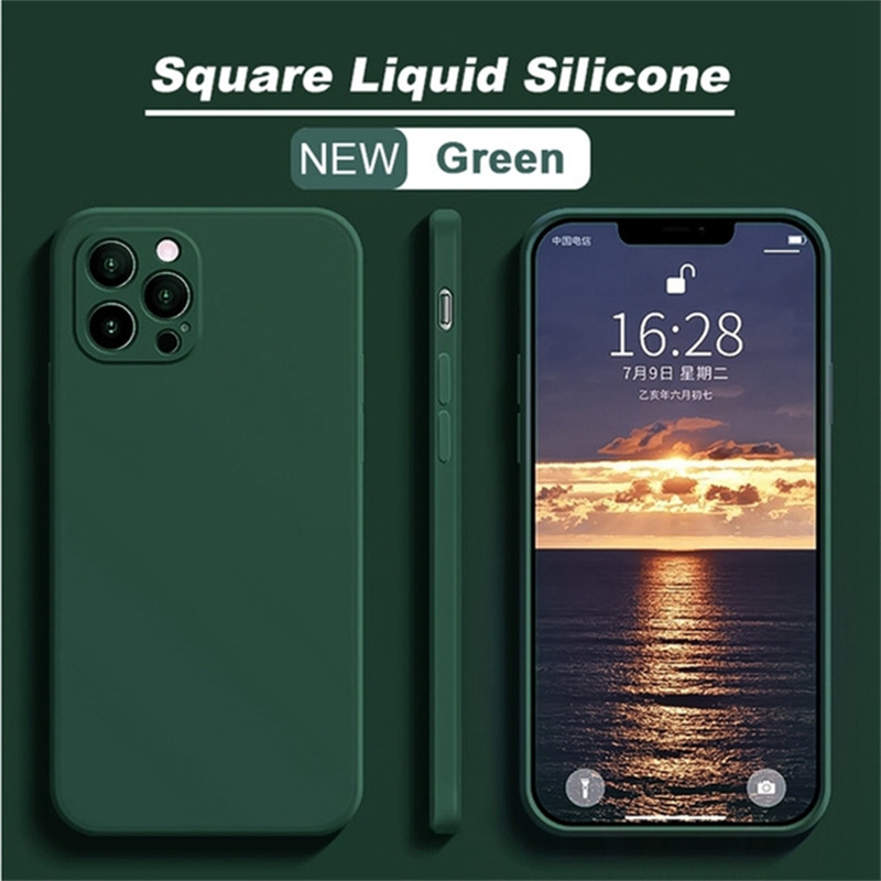 Original Quadratische Flüssigkeit Silikon Telefon Fall Für iPhone 11 12 13 14 15 Pro Mini XS Max X XR 15 plus Objektiv Schutz Abdeckung Coque